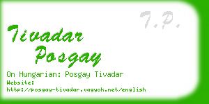 tivadar posgay business card